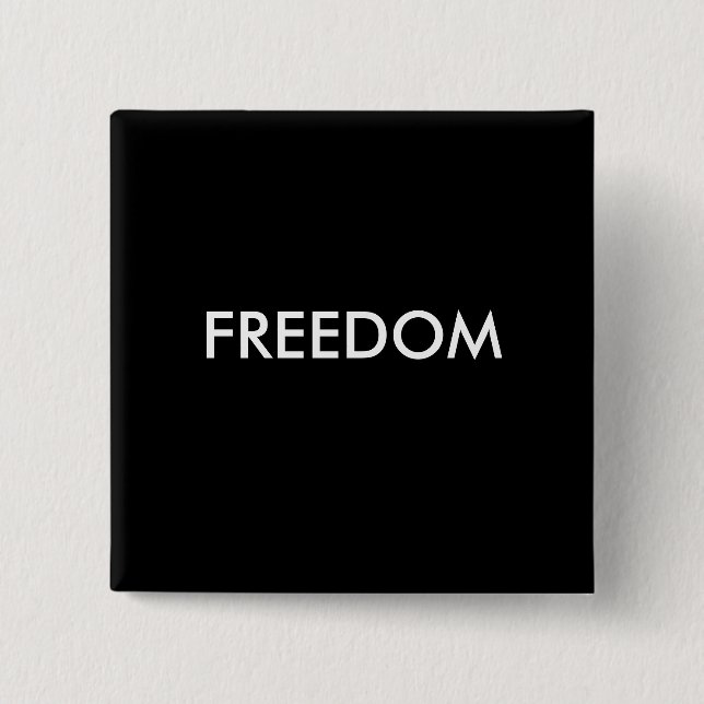 Freedom 2 Inch Square Button (Front)