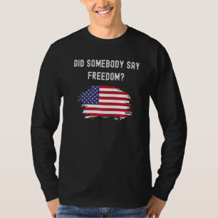 Freedom 4th Of July Patriotic American Flag Ameri T-Shirt
