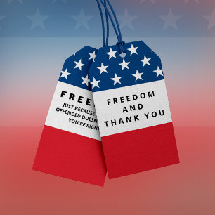 Freedom A True Patriot Gift Tags