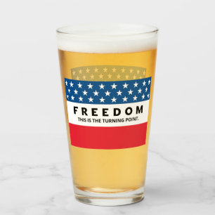 Freedom A True Patriot Glass