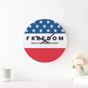 Freedom A True Patriot Large Clock