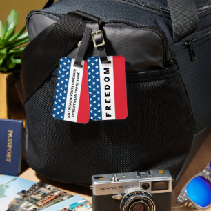 Freedom A True Patriot Luggage Tag