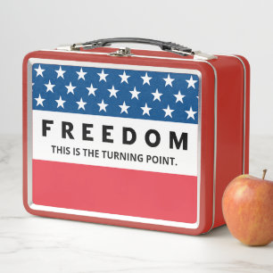 Freedom A True Patriot Metal Lunch Box