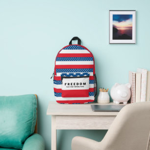 Freedom A True Patriot Printed Backpack