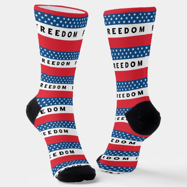 Freedom A True Patriot Socks (Angled)