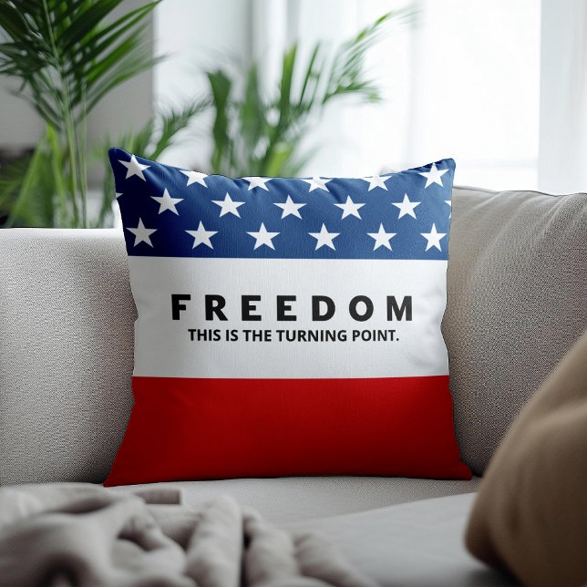 Freedom A True Patriot Throw Pillow (Creator Uploaded)