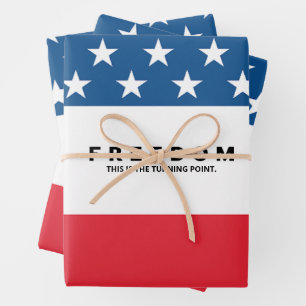 Freedom A True Patriot Wrapping Paper Sheet