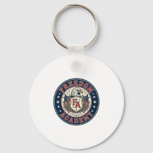 Freedom Academy Patriotic Patriotic University Aca Keychain