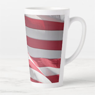 Freedom American flag waving in the breeze Latte Mug