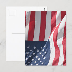Freedom American flag waving in the breeze Postcard