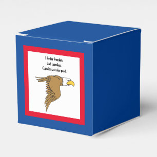 Freedom and Cupcakes American Bald Eagle Cartoon Favor Box