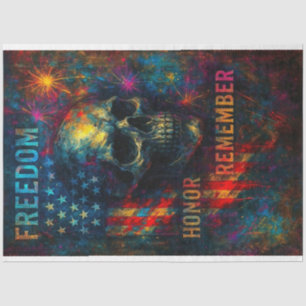 Freedom and Honor in Neon Decoupage Paper – Bold