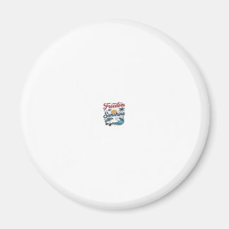 Freedom And Sunshine Vintage Beach Shirt Design (3 Magnet