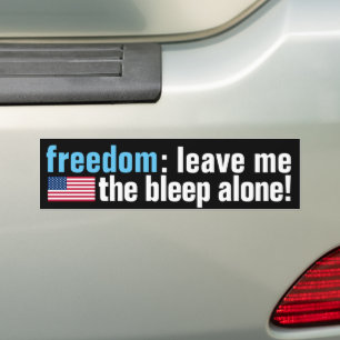 Freedom Bleep (v.2 flag dark) Bumper Sticker