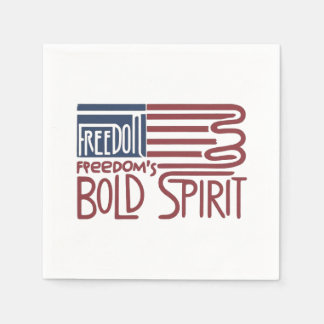 Freedom'& Bold Spirit Napkin