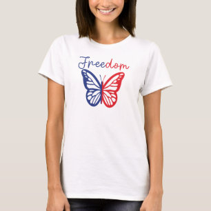 Freedom Butterfly, 4th Of July Butterfly T-Shirt