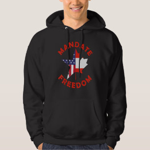 Freedom Convoy 2022 American Canadian Flag Mandate Hoodie