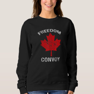 Freedom Convoy 2022 Canadian Trucker Retro Vintag Sweatshirt