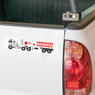 Freedom Convoy Canada Canadian Flag Bumper Sticker