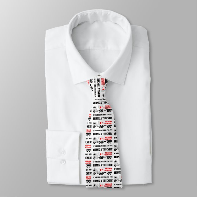 Freedom Convoy Canada Canadian Flag Tie (Tied)