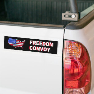 Freedom Convoy USA Flag Bumper Sticker