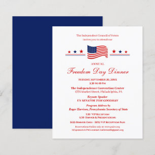 Freedom Day Dinner Political Fundraiser Invitation