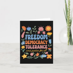 Freedom Democracy Tolerance Justice All Subtle Res Card
