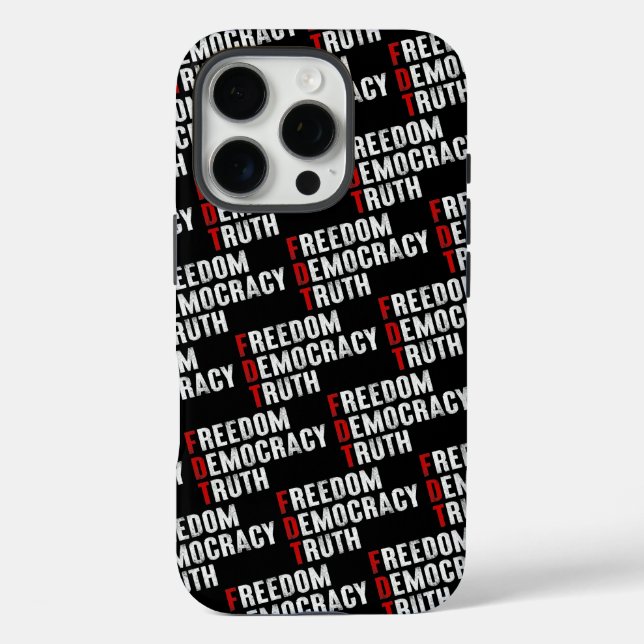 Freedom Democracy Truth Case-Mate iPhone Case (Back)