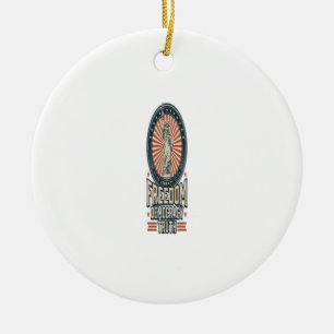 Freedom Democracy Truth Vintage Patriotic Shirt De Ceramic Ornament