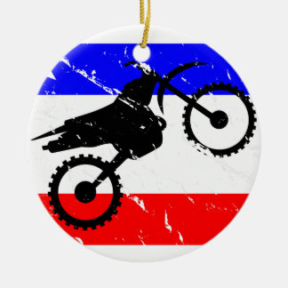 Freedom Dirt-Bike FLAIR Ceramic Ornament