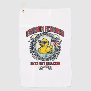 Freedom Duck Vintage Patriotic Humour Golf Towel