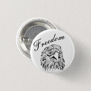 Freedom Eagle 1 Inch Round Button