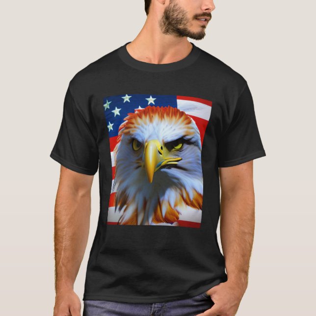 Freedom Eagle 4th Of July American Veteran T-Shirt (Front)