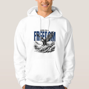 FREEDOM Eagle Patriotic American Graphic USA Hoodie