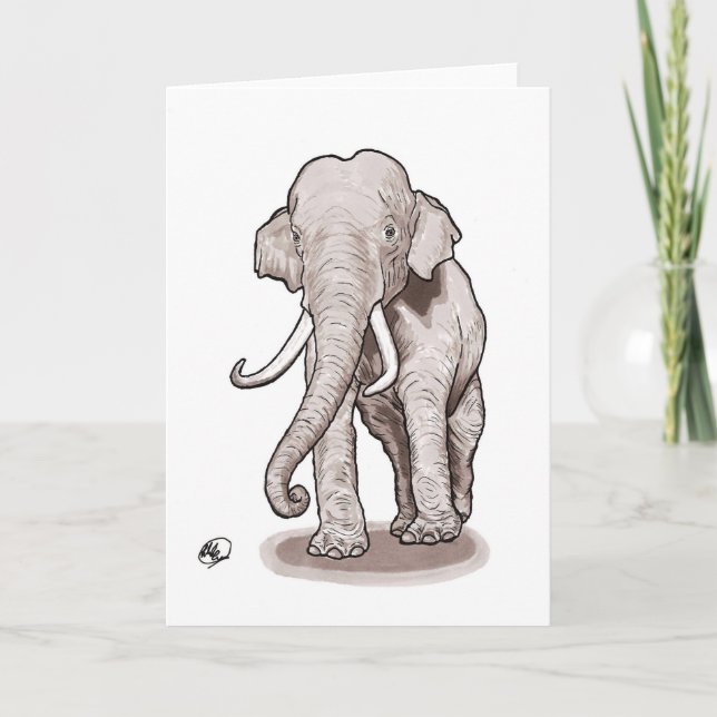 "Freedom" Elephant Greeting Card (Front)