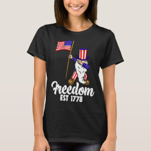 Freedom EST 1778 Women America Flag Love 1 T-Shirt