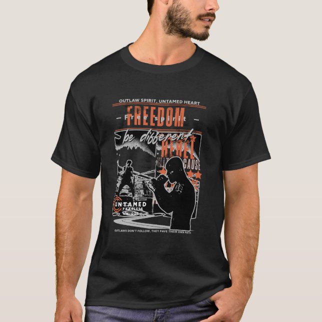 Freedom, Fearless, Untamed Spirit, Boxer T-Shirt (Front)