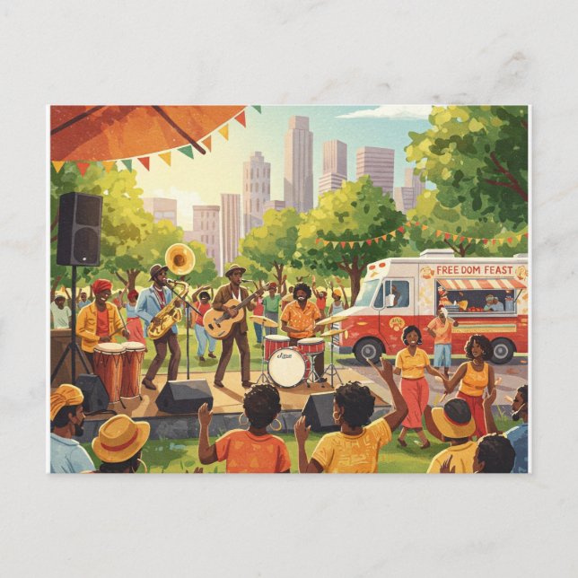 “Freedom Feast”  Juneteenth Postcard (Front)