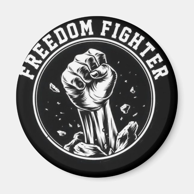 freedom fighter fist logo products magnet (Front)