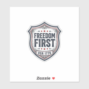 Freedom First Patriotic Shield Vintage Shirt_1
