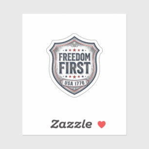Freedom First Patriotic Shield Vintage Shirt_1
