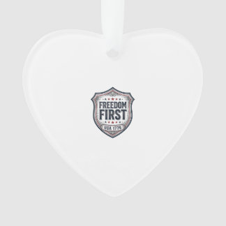 Freedom First Patriotic Shield Vintage Shirt_1 Ornament