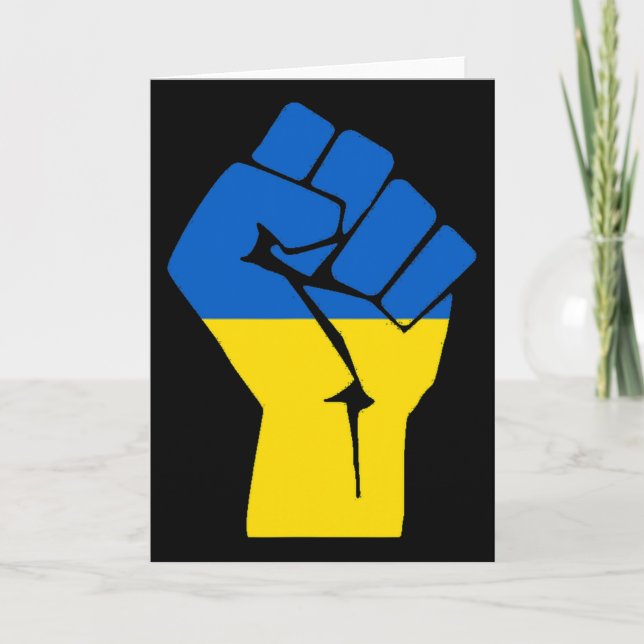 Freedom Fist Ukraine  Card (Front)