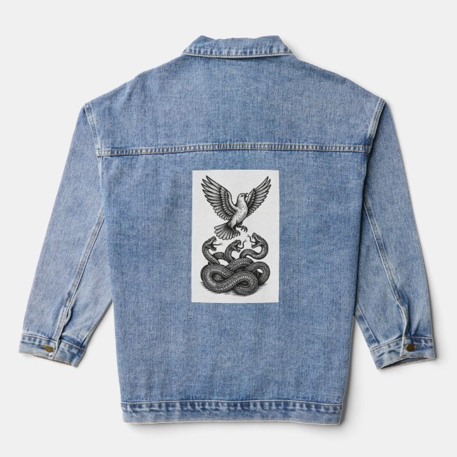 Freedom Flight: Dove Rises Denim Jacket (Back)