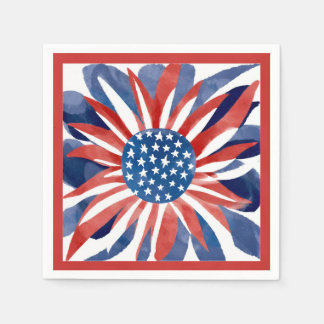 🌼 Freedom Flower Cocktail Napkins (Pack of 50)
