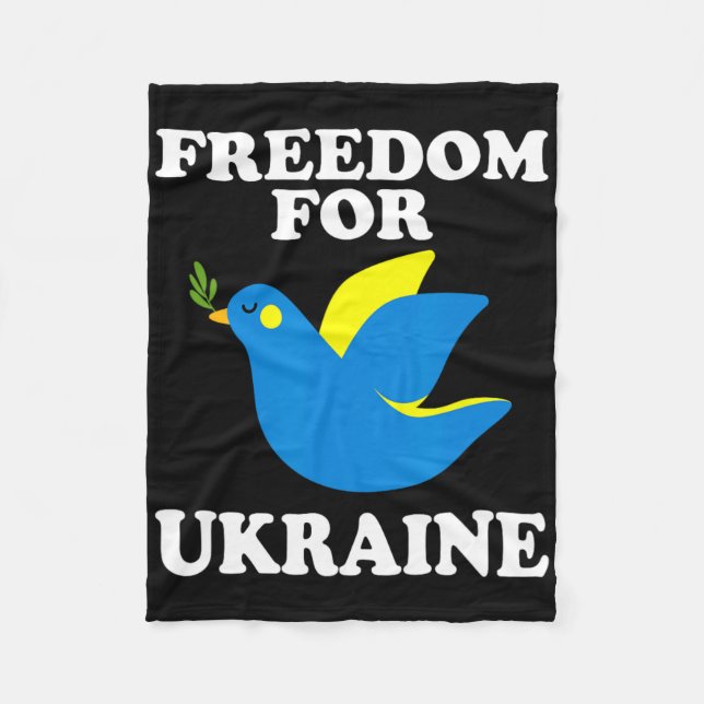Freedom For Ukraine Support Ukrainian  Fleece Blanket (Front)