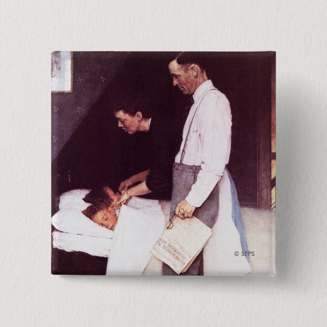 Freedom From Fear 2 Inch Square Button (Front)