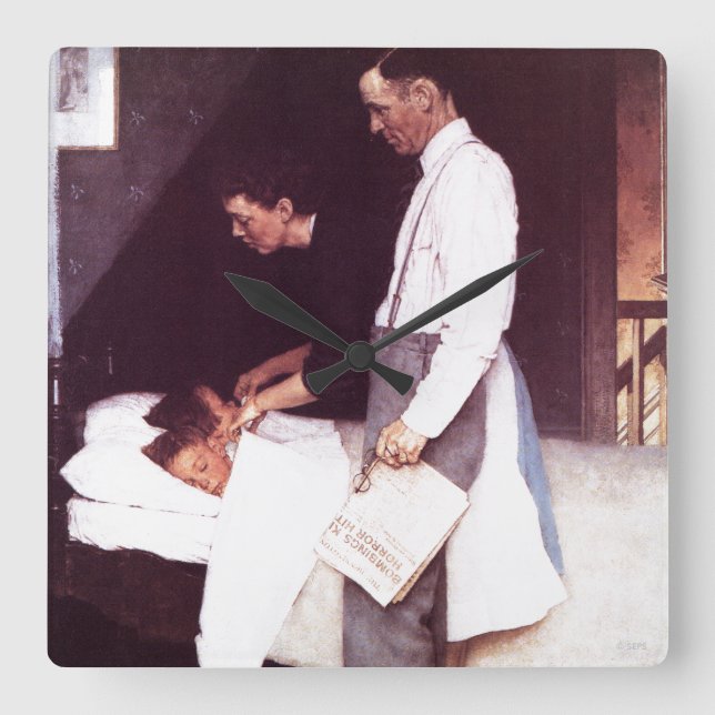 Freedom From Fear Square Wall Clock (Front)