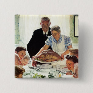 Freedom From Want 2 Inch Square Button