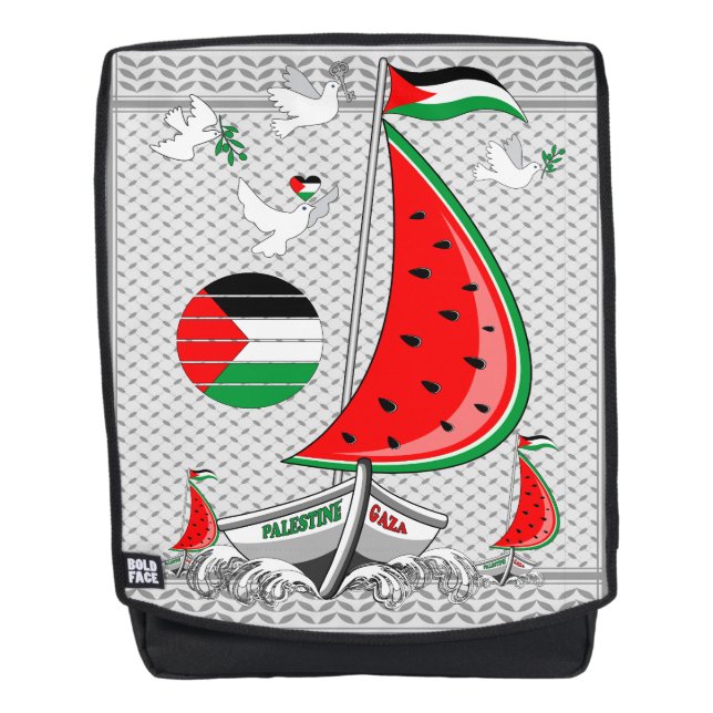 Freedom Global Sumud Flotilla Boats to Gaza Backpack (Front)